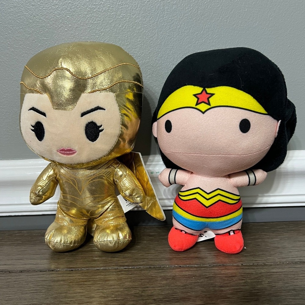 Wonder Woman Plush Set WW84 Justice League Stuffed Dolls Kids Gold Costume Toy